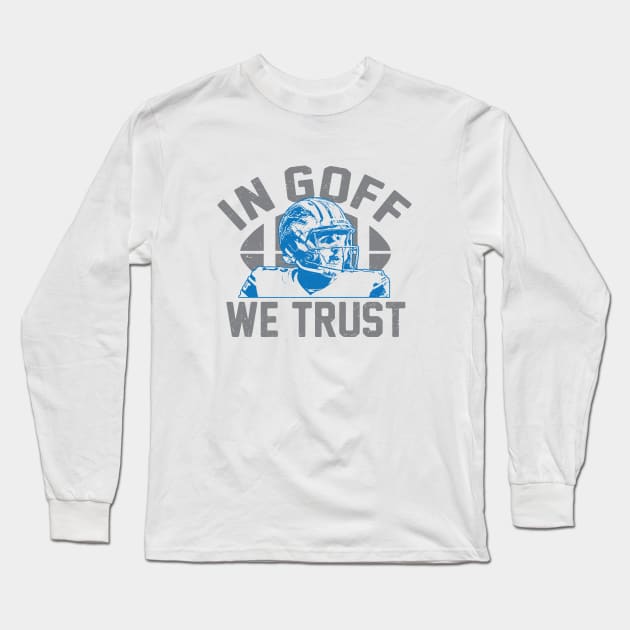 Goff Detroit Lions by Buck Tee Originals Long Sleeve T-Shirt by Buck Tee